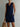 Women’s Cowl Neck Sleeveless Mini Dress with Pockets Navy Blue