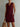 Women’s Cowl Neck Sleeveless Mini Dress with Pockets Wine Red