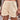 Women's Elastic Waist Drawstring Frayed Denim Shorts Light Khaki