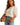 Women’s Floral Blouse with Puff Sleeves and Round Neckline White