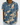 Women's Floral Print Short Sleeve Peter Pan Blouse Dusty Blue