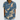 Women's Floral Print Short Sleeve Peter Pan Blouse Dusty Blue