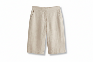 Women’s High Rise Knee Length Shorts with Slant Pockets 1