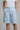 Women’s High Rise Knee Length Shorts with Slant Pockets Light Blue