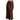 Women's High Waisted Ankle Length Flared Skirt Dark Brown