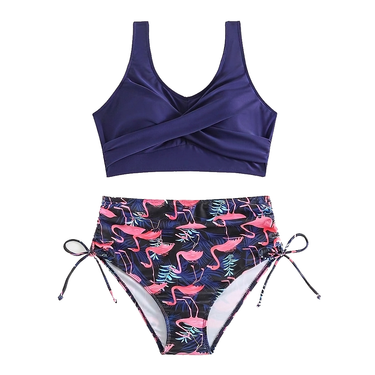 Women’s High-Waisted Bikini Set with Side Ties-Swimwear for Women-CaldwellVoss