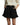 Women's High Waisted Pleated Shorts with Ruffle Hem and Side Pockets Black