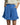 Women's High Waisted Pleated Shorts with Ruffle Hem and Side Pockets Blue