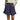 Women's High Waisted Pleated Shorts with Ruffle Hem and Side Pockets Navy Blue