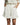 Women's High Waisted Pleated Shorts with Ruffle Hem and Side Pockets White