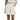Women's High Waisted Pleated Shorts with Ruffle Hem and Side Pockets White