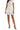 Women's High-Waisted Smocked Tiered Mini Skirt White
