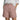 Womens High Waisted Striped Shorts with Cuffed Hem and Side Pockets Pink