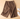 Women’s Knee Length Pleated Linen Blend Shorts Brown