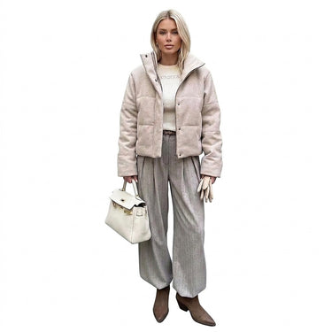 Women’s Long Sleeve Button Front Jacket-Jacket for women-CaldwellVoss