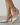 Women's Pointed Toe Slingback Heels with Patterned Upper and Metallic Heel 5