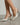 Women's Pointed Toe Slingback Heels with Patterned Upper and Metallic Heel 7