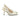 Women's Pointed Toe Slingback Heels with Patterned Upper and Metallic Heel Gold