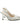 Women's Pointed Toe Slingback Heels with Patterned Upper and Metallic Heel Silver