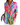 Women's Printed Button Down Shirt with Front Pockets Pink