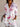 Women's Printed Button Down Shirt with Front Pockets White