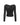 Women's Ruched Mesh Long Sleeve Cropped Top Black