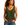 Women’s Sleeveless V Neck Top with Front Buttons and Rounded Hem 1