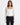 Women’s Square Neck Lace Sleeve Top White