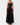 Women's Strapless Printed Maxi Dress Black