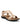 Women's T-Strap Sandals with Adjustable Straps and Contoured Soles Beige