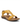 Women's T-Strap Sandals with Adjustable Straps and Contoured Soles Yellow
