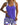 Women's Tankini Set with Scoop Neck Top and Patterned Shorts Purple