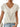 Women's V-Neck Short Cuffed Sleeve Top with Front Twist Hem White