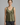 Women’s V Neck Sleeveless Tank Top Wide Straps Army Green