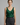 Women’s V Neck Sleeveless Tank Top Wide Straps Green