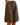 Womens Wide Leg Shorts with Elastic Waistband and Button Detail Brown
