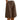 Womens Wide Leg Shorts with Elastic Waistband and Button Detail Brown