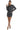 Women's Pinstripe Long-Sleeve Shirt and Ruched Mini Skirt Set | imported-image-4
