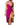 Women's Wrap Midi Dress with Floral Contrast and Tie Straps | imported-image-1