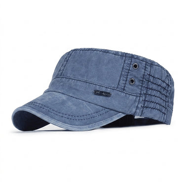 Men's Adjustable Vintage Army Cap Blue