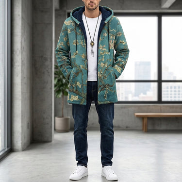 Men’s Art Print Zip-Up Hoodie Cardigan-Cardigan for men-CaldwellVoss