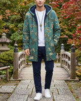 Men’s Art Print Zip-Up Hoodie Cardigan-Cardigan for men-CaldwellVoss