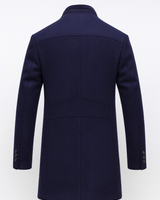 Men’s Blend Overcoat with Quilted Lining and Stand Collar-Coats for men-CaldwellVoss