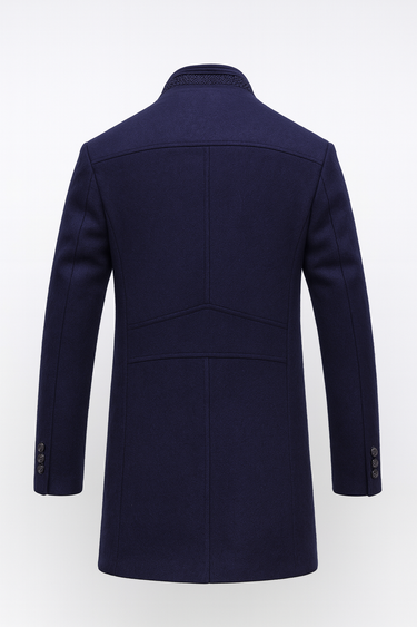 Men’s Blend Overcoat with Quilted Lining and Stand Collar-Coats for men-CaldwellVoss