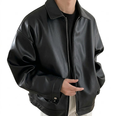 Men’s Bomber Jacket with Revers Collar and Zip Closure-Jackets for men-CaldwellVoss