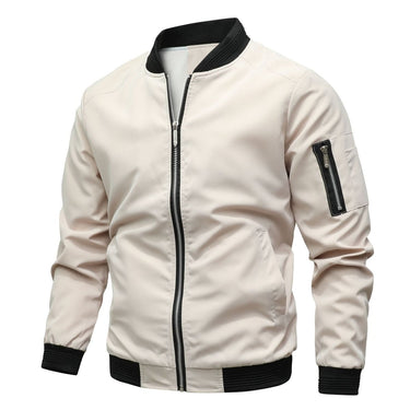 Men’s Bomber Jacket with Sleeve Zip Pocket-Jackets for men-CaldwellVoss