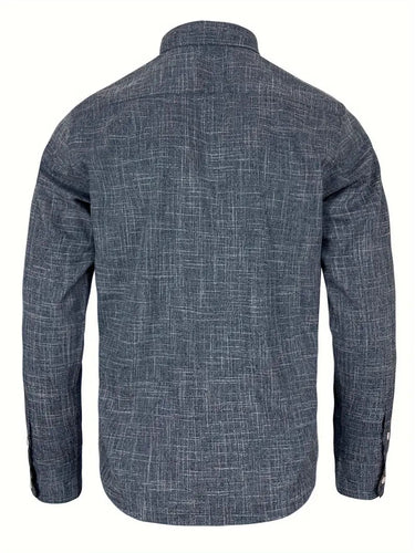 Men’s Button-Up Shirt with Patterned Trim-Shirts for men-CaldwellVoss