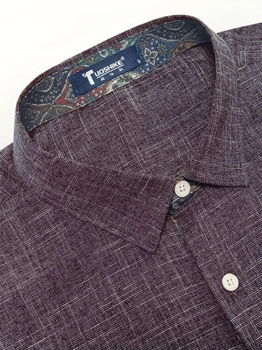 Men’s Button-Up Shirt with Patterned Trim-Shirts for men-CaldwellVoss