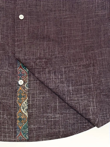 Men’s Button-Up Shirt with Patterned Trim-Shirts for men-CaldwellVoss