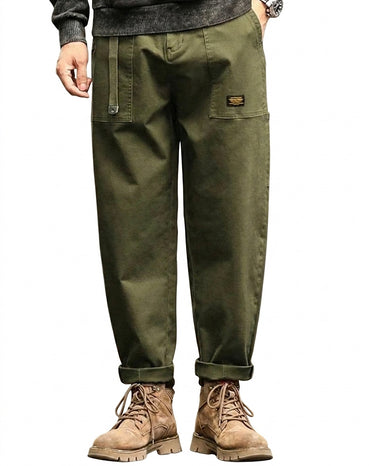 Men’s Cargo Pants with Patch Pockets and Belt Detail-Pants for Men-CaldwellVoss